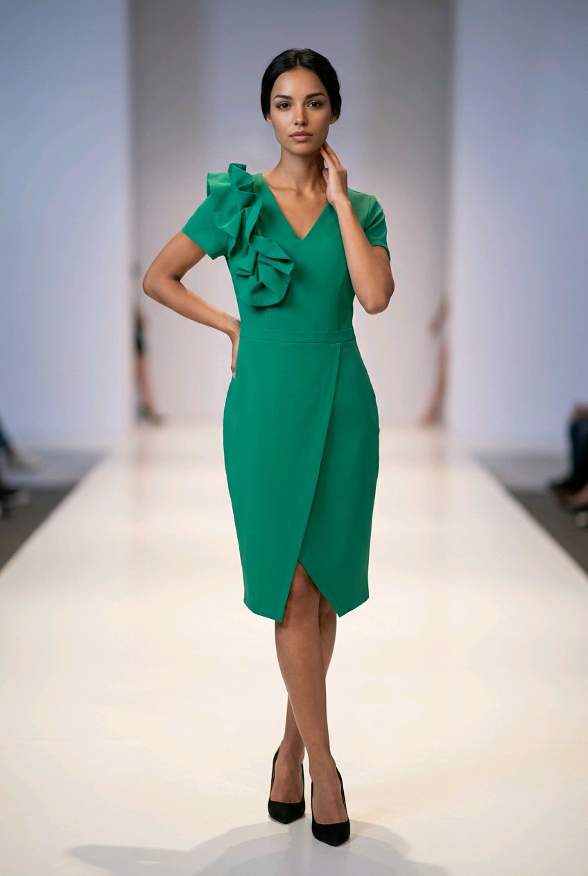 Pencil-style dress with a front slit – Moya Mania