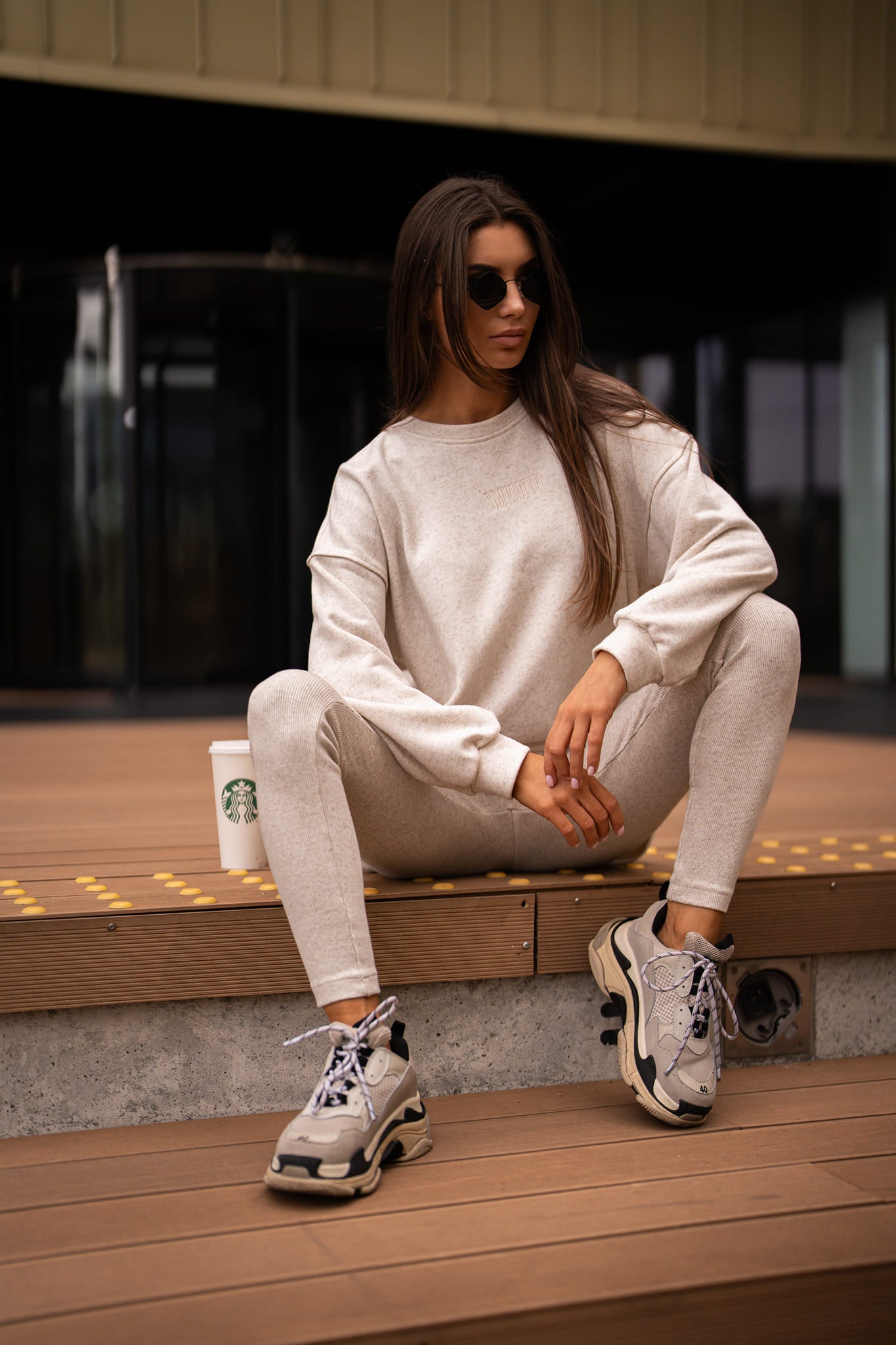 Sweatshirt And Leggins Set