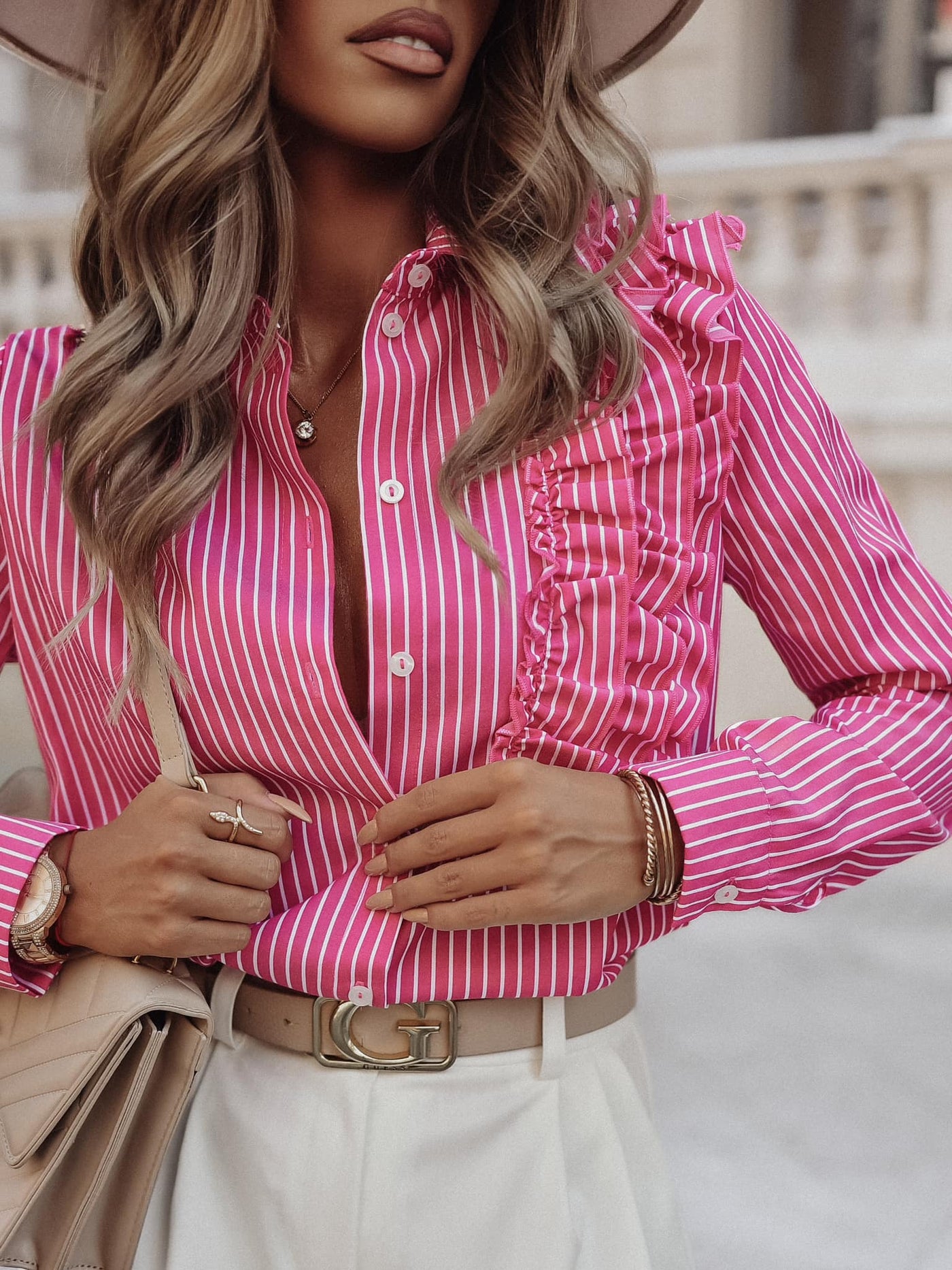 Cotton Ruffle shirt