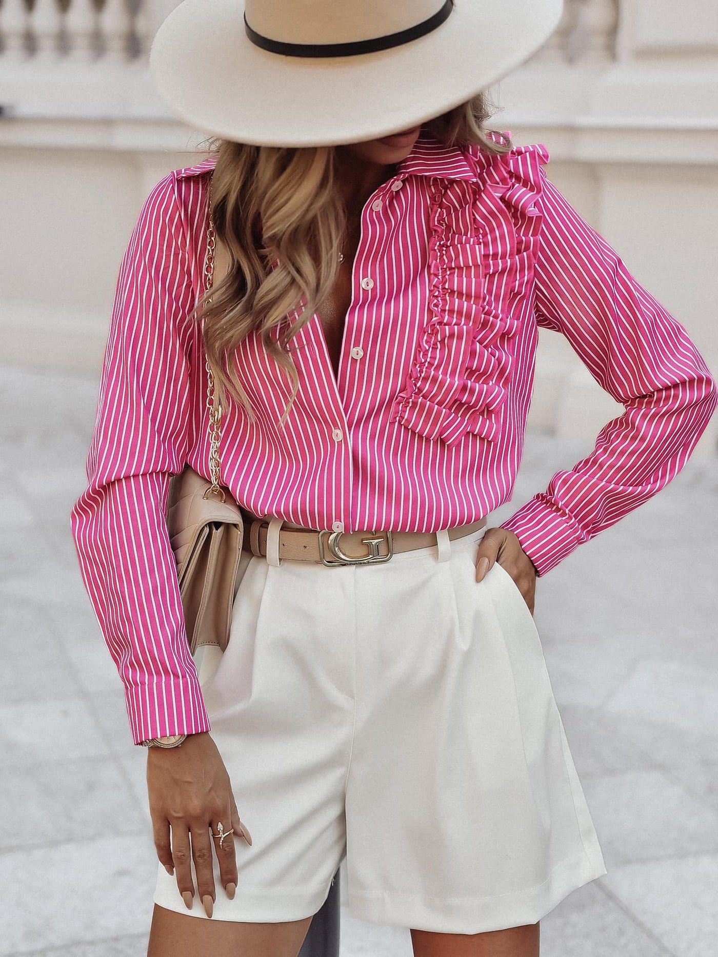 Cotton Ruffle shirt