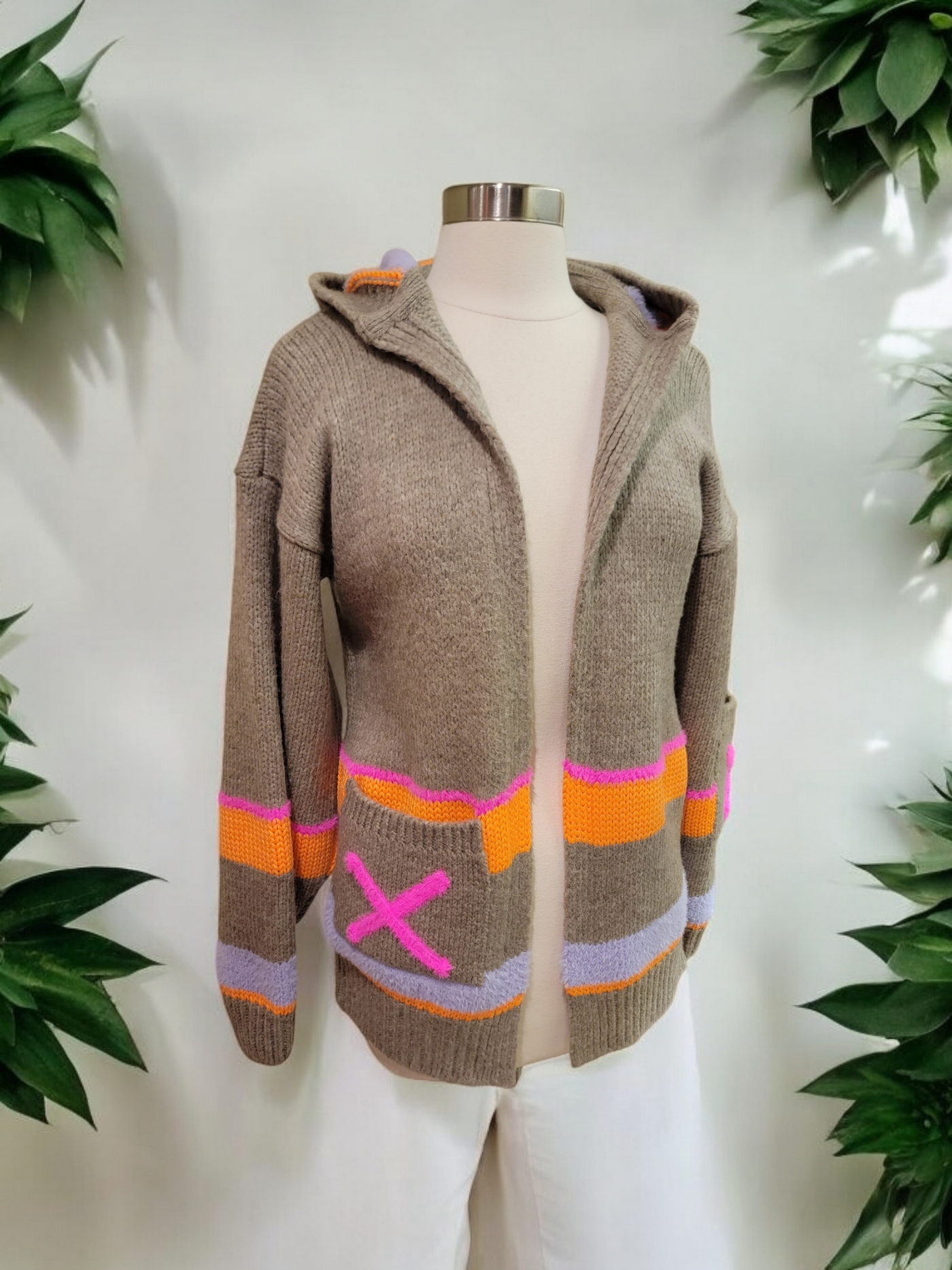 Short open front Cardigan