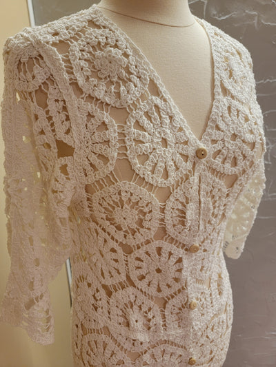 Long Crochet Cardigan Dress