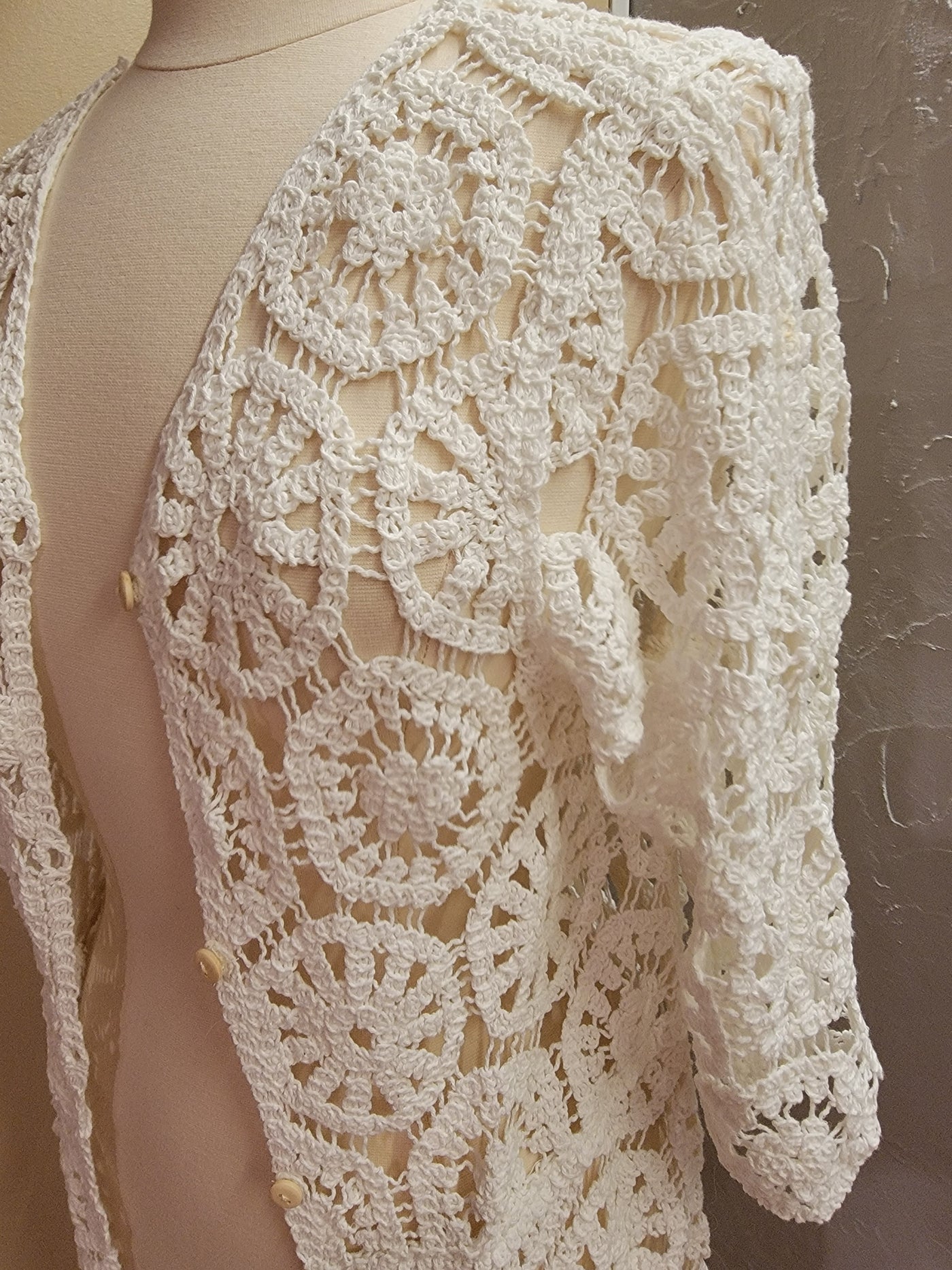 Long Crochet Cardigan Dress
