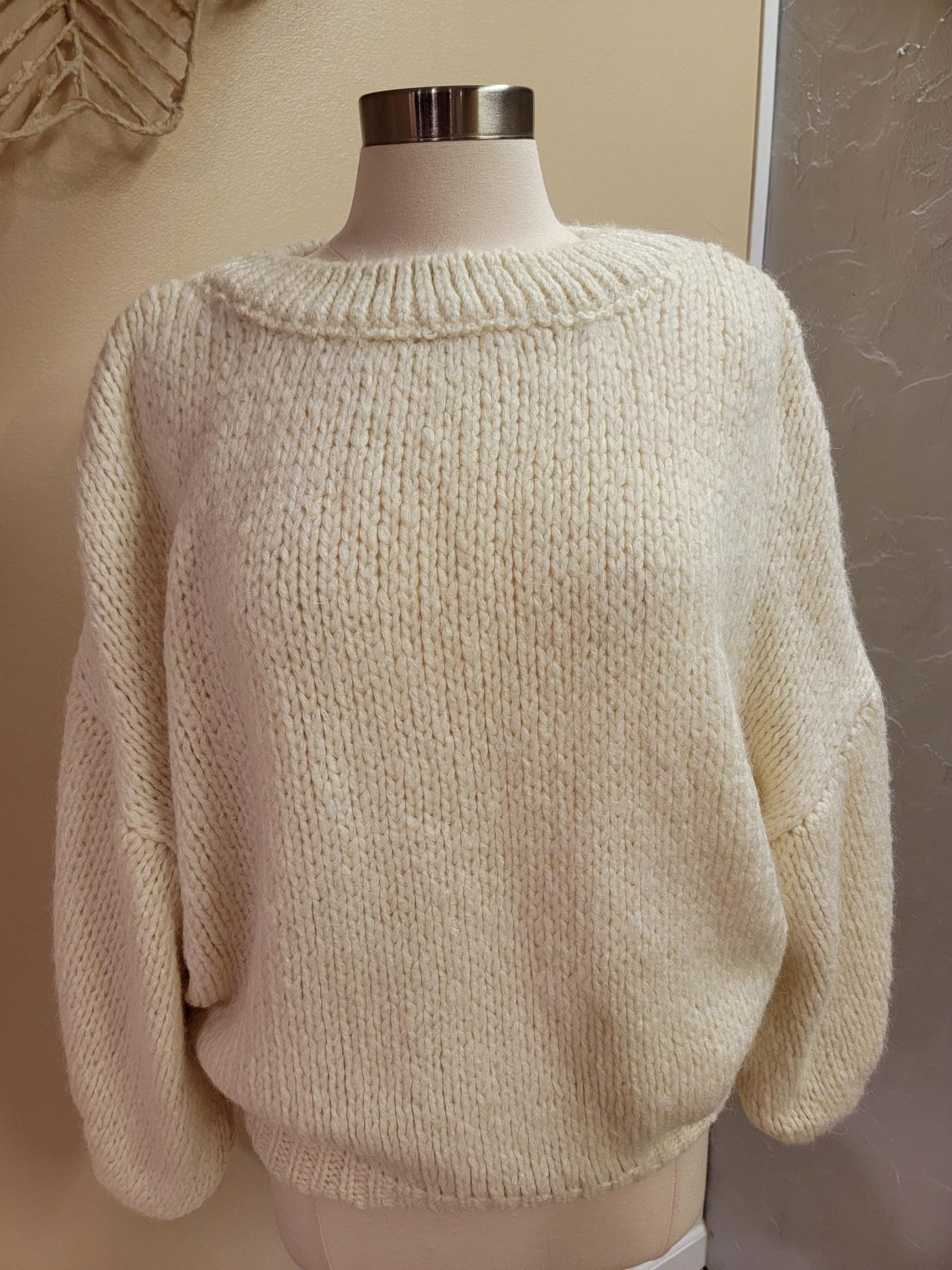 Oversize Balloon Sleeve Sweater