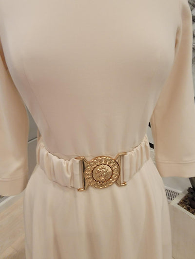 Belted A-line dress