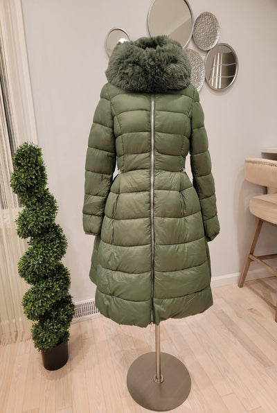 Olive Winter Puffer Coat
