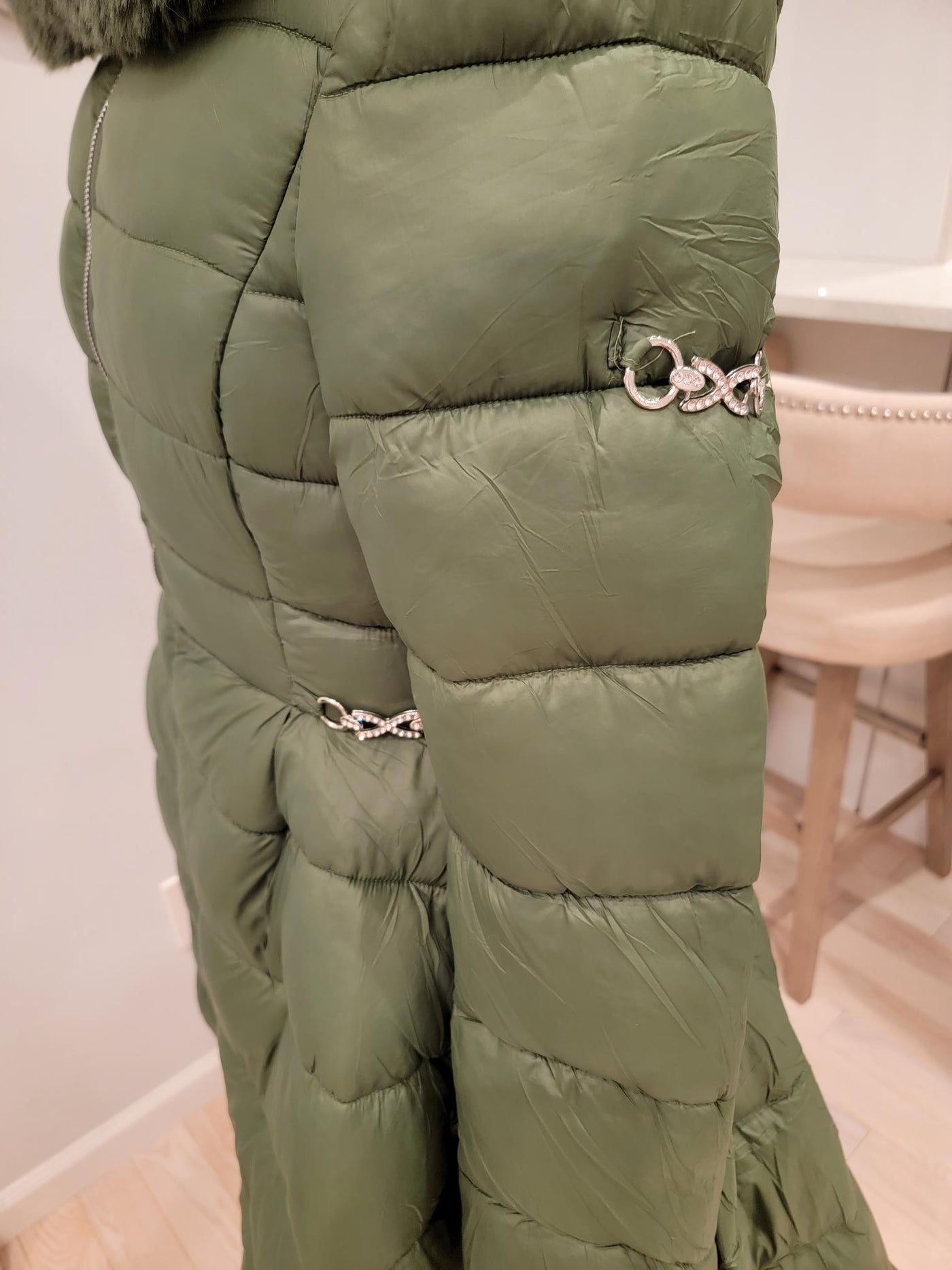 Olive Winter Puffer Coat