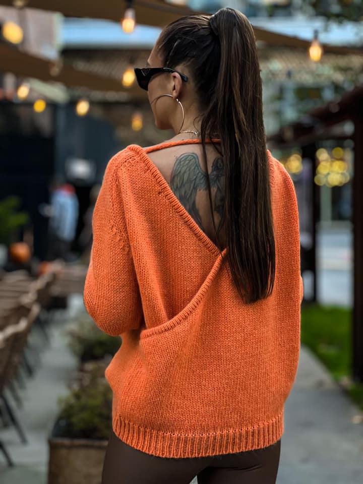 Sweater with Criss Cross on the back