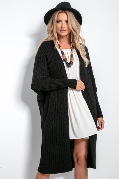 Open Front Long Cardigan