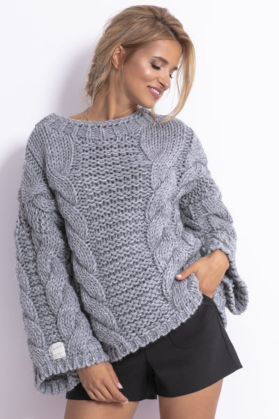 Chunky Knit Braided Sweater