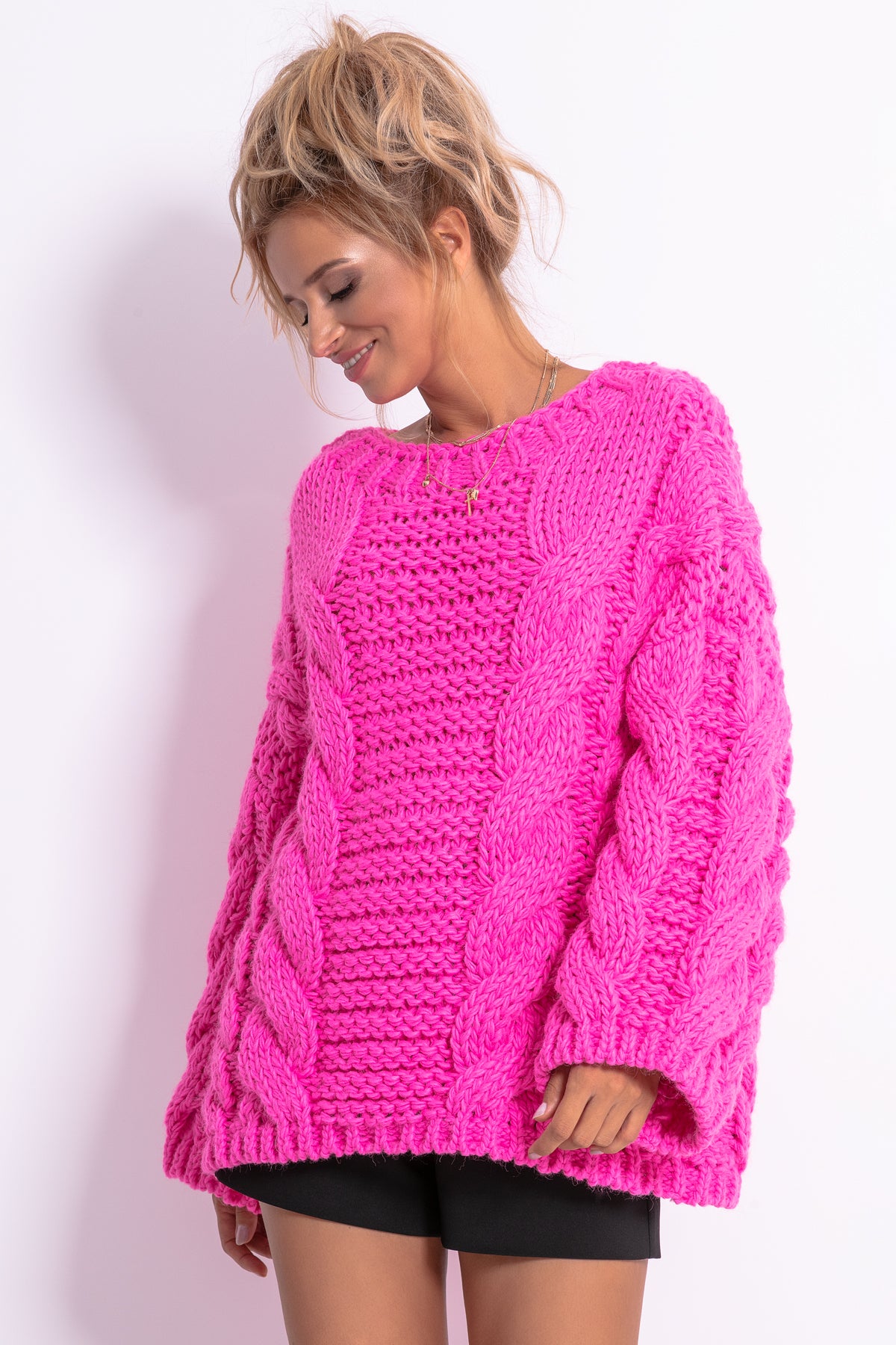 Chunky Knit Braided Sweater