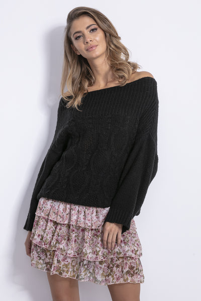 Off-the-shoulder Casual Sweater