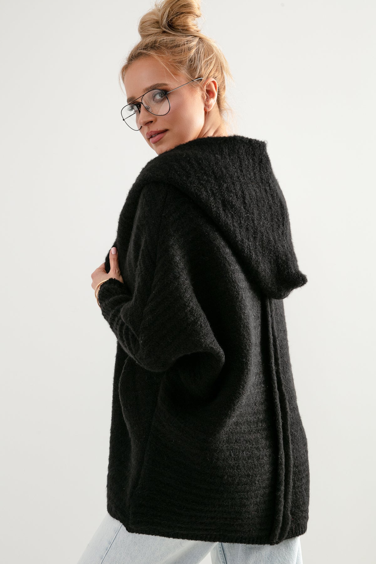 Openfront Hooded Cardigan